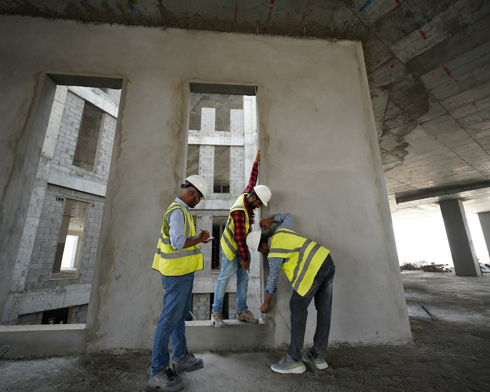 Carter Companies team in front of a job site